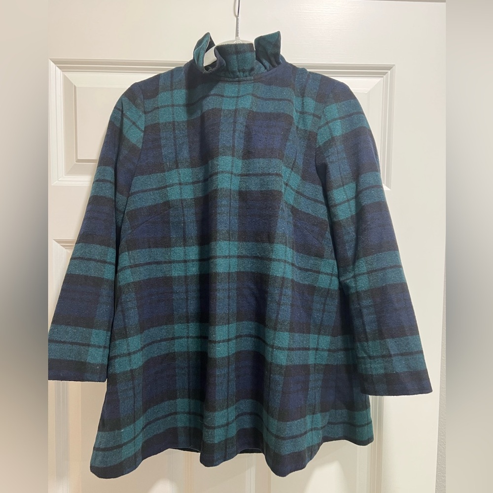 Tuckernuck Blue Green Plaid Top